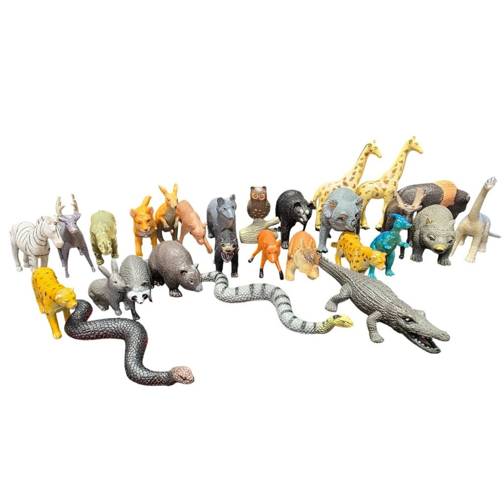 Wild Republic And K & M Wild Mini Animals Toys Lot Bundle